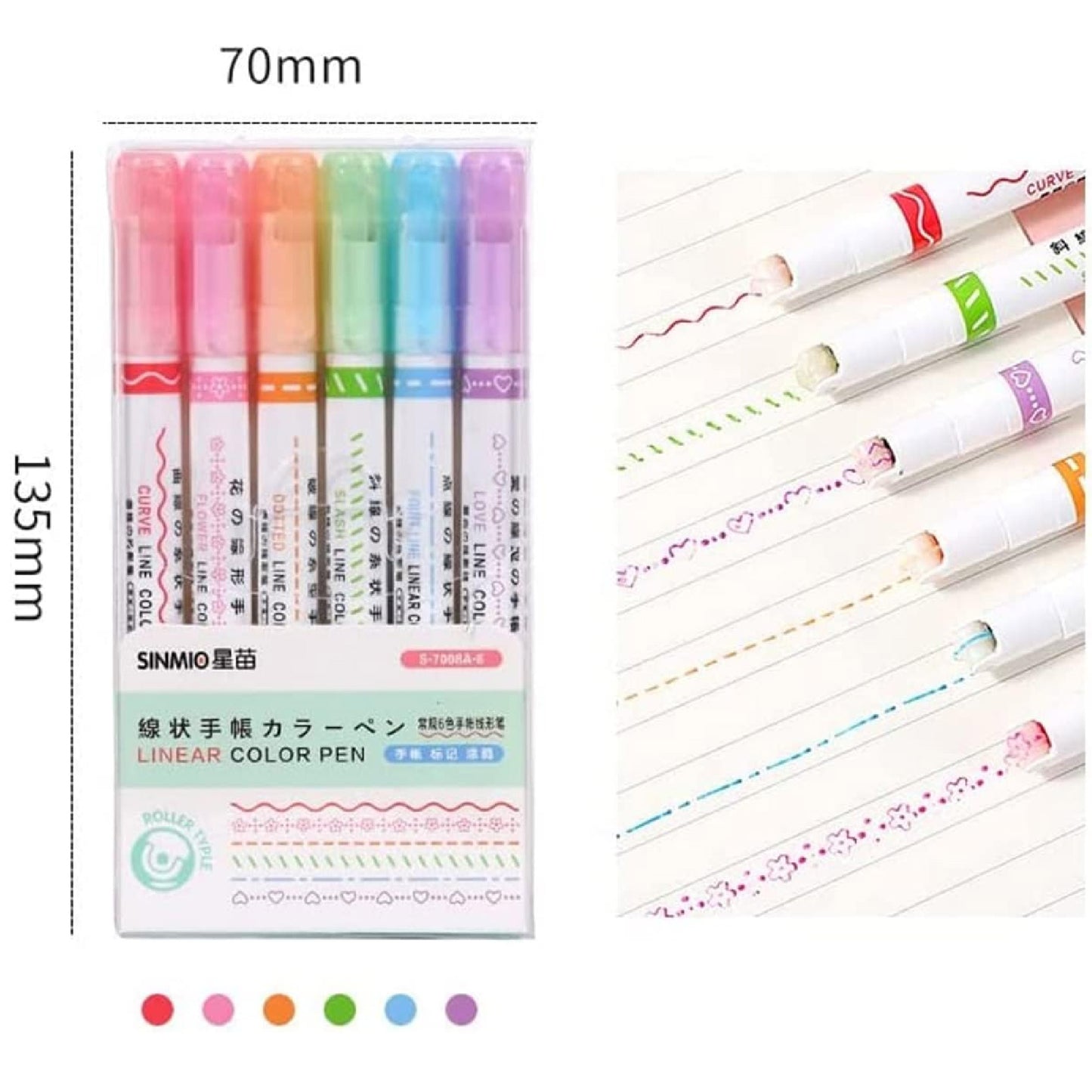 Marcadores De Rodillo Figuras X6 Und